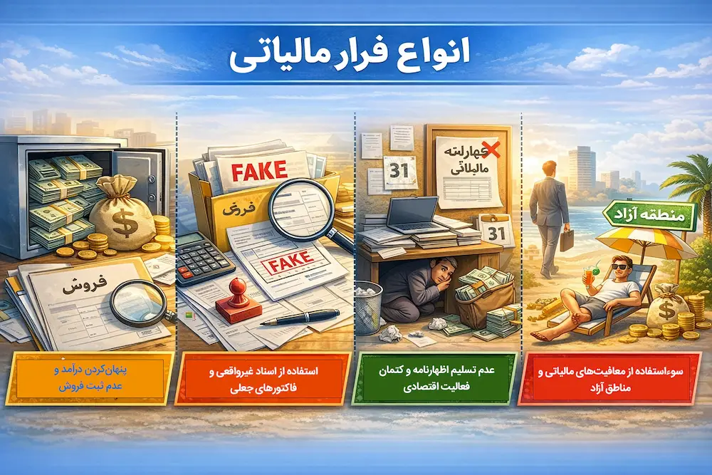 انواع فرار مالیاتی